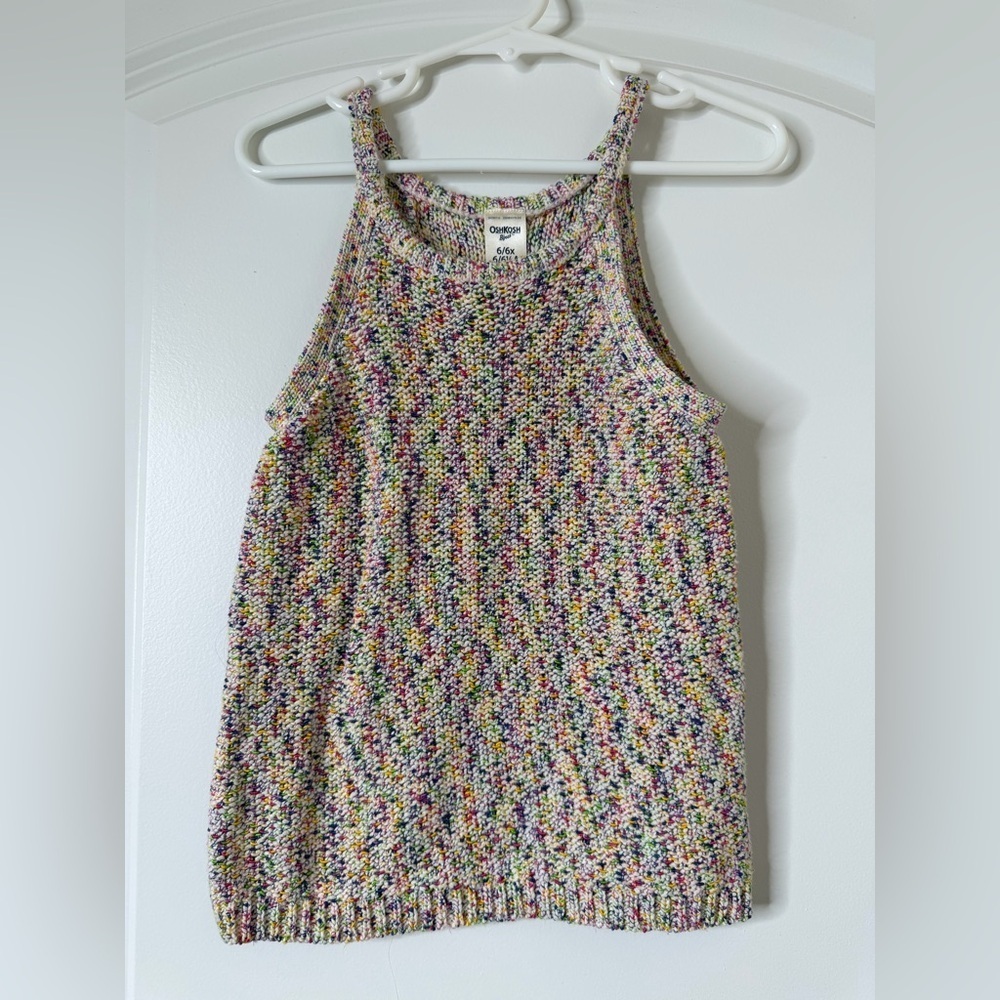 OshKosh B'gosh Multicolor Knit Tank Top Cottagecore
